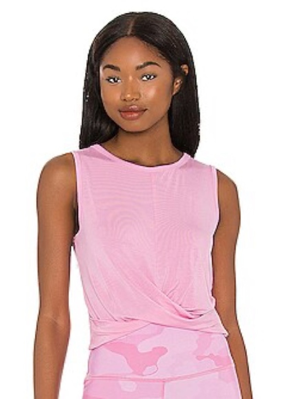 ALO Yoga Cover Tank in Parisian Pink - XS